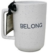 Wholesale - Tall Mug with Debossed "Belong" Nicole Miller C/P 36, UPC: 195010090964